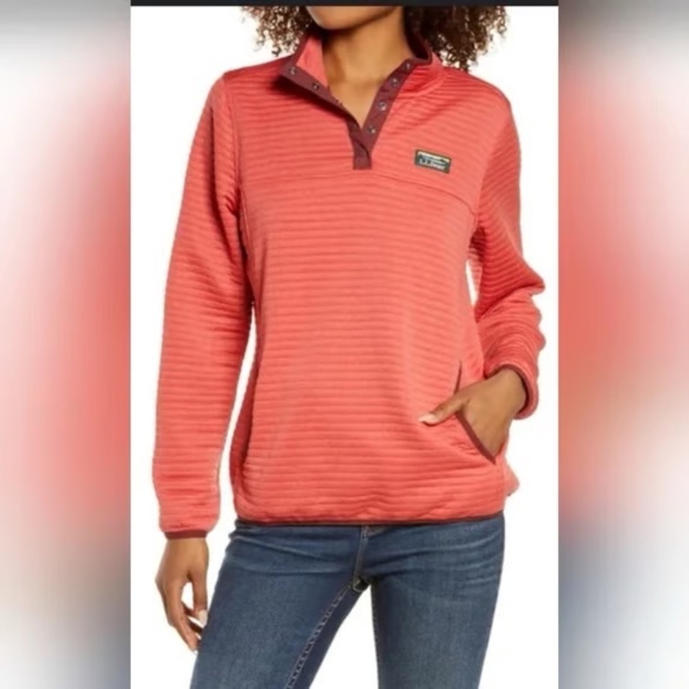 L.L. Bean Airlight Ribbed Pullover XL